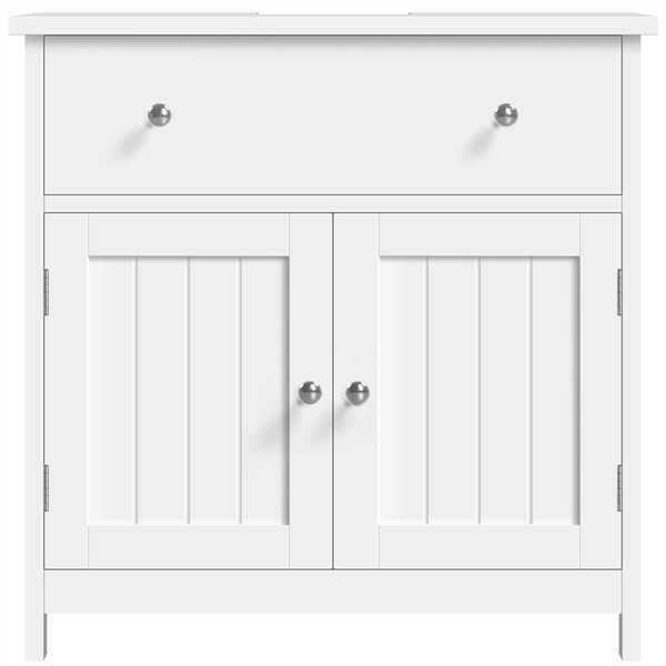 Under Sink Storage Cabinet Modern Pedestal Floor Standing Bathroom Vanity White