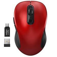 2.4G Wireless Mouse for Laptop, Ergonomic Computer Mouse with USB Receiver an...