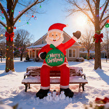 5/6Ft Christmas Inflatable Santa Claus With LED Light Blow Up Outdoor Yard Decor