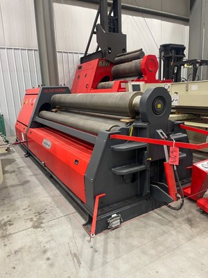 Akyapak 10' x 5/8'' Four Roll Hydraulic Plate Roll, Model AHS 30/13