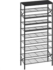 UNITSTAGE 10-Tier Tall Shoe Rack Organizer Shoe Storage for Entryway 30-40 Pairs