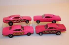 4 Vintage Matchbox Superfast 1971 Dodge Charger Pink Dragster Cars #70