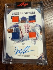 Dwight Gooden 2021 Leaf Art of Sport Patch Auto 1/4 Mets Quad Patch SSP RARE