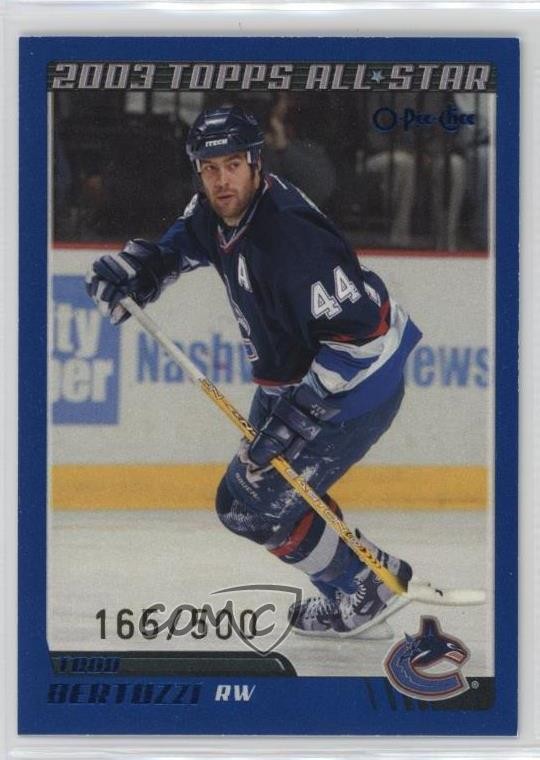 2003-04 O-Pee-Chee 2003 Topps All-Star Blue 165/500 Todd Bertuzzi #305 0q3