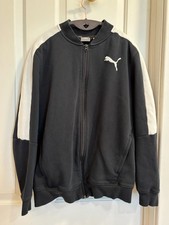 PUMA Black  White Zip-Up Track Jacket Size M Style 852618-01