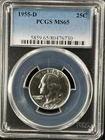 1955-D  25C Washington Quarter Dollar PCGS MS65   80476730