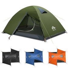 Night Cat 2 Person Camping Tent, Hook Setup, Double Layer, 3000mm Waterproof