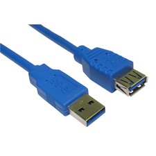 Image of RVFM USB 3.0 A Male - Female Extension Cable Blue 5m