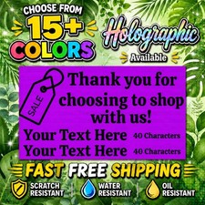 50 Custom SCRATCH RESISTANT 2.25" Handmade W/ BUSINESS NAME STICKERS LABELS SEAL