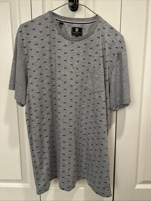 Steel & Jelly London Shirt Mens XLarge Gray Bicycle Print Pocket Tee Made Turkey