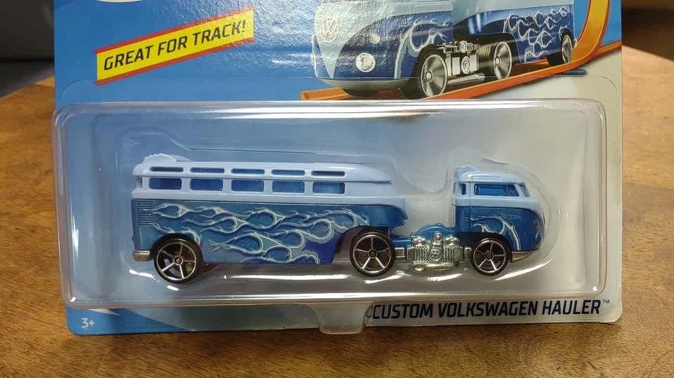 Camión Volkswagen Track Stars 2018 personalizado azul Hot Wheels nuevo en paquete C13 Foto 2 de 3