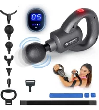 Powerfit Massage Gun Deep Tissue With Heat & Strap For Athletes-NEW SEALED