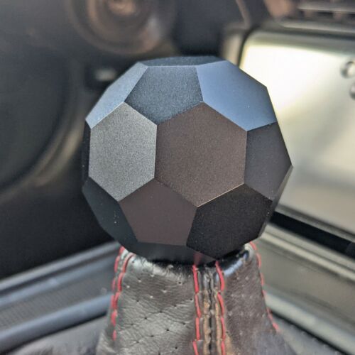 SSCO MATTE WRINKLE BLACK SX HEX PENT SPHERE NON WEIGHTED SHIFT KNOB SHIFTER - Picture 3 of 4