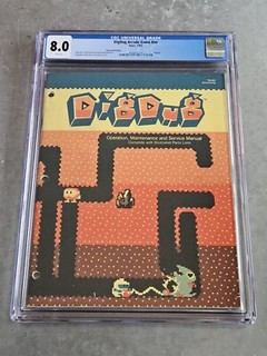 DigDug Arcade Game Vintage MANUAL 1982 - 3rd Print - CGC 8.0 - Pop=1 None Higher