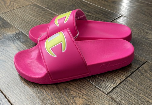 Champion Youth Girls IPO-R Logo Slide Sandals - Hot Pink - Size US 3-NWT - Picture 4 of 5