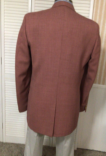 VTG JOHN WEITZ PALM BEACH MENS DUSTY ROSE SPORT COAT JACKET BLAZER SIZE: 42XL - Picture 8 of 11