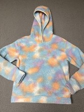 Athleta Girl So Toasty Hoodie Sherpa XXL 16 colorful blue