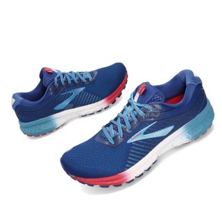 brooks shoes red white blue