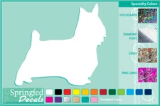 SILKY TERRIER SILHOUETTE cut vinyl decal #1 Dog stickers