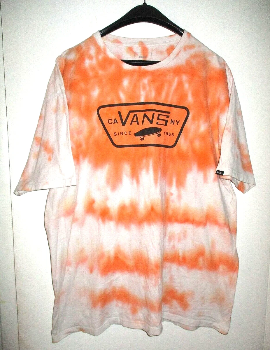 Vans Men s Shirt Size XL Classic Fit Orange Tie Dye Shirt