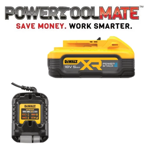 Dewalt DCBP518 18v XR Powerstack 5ah Battery & DCB1102 Charger Genuine