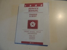 Manuale riparazione manuale officina Dodge Ram Van Caravan Plymouth Voyager 1986