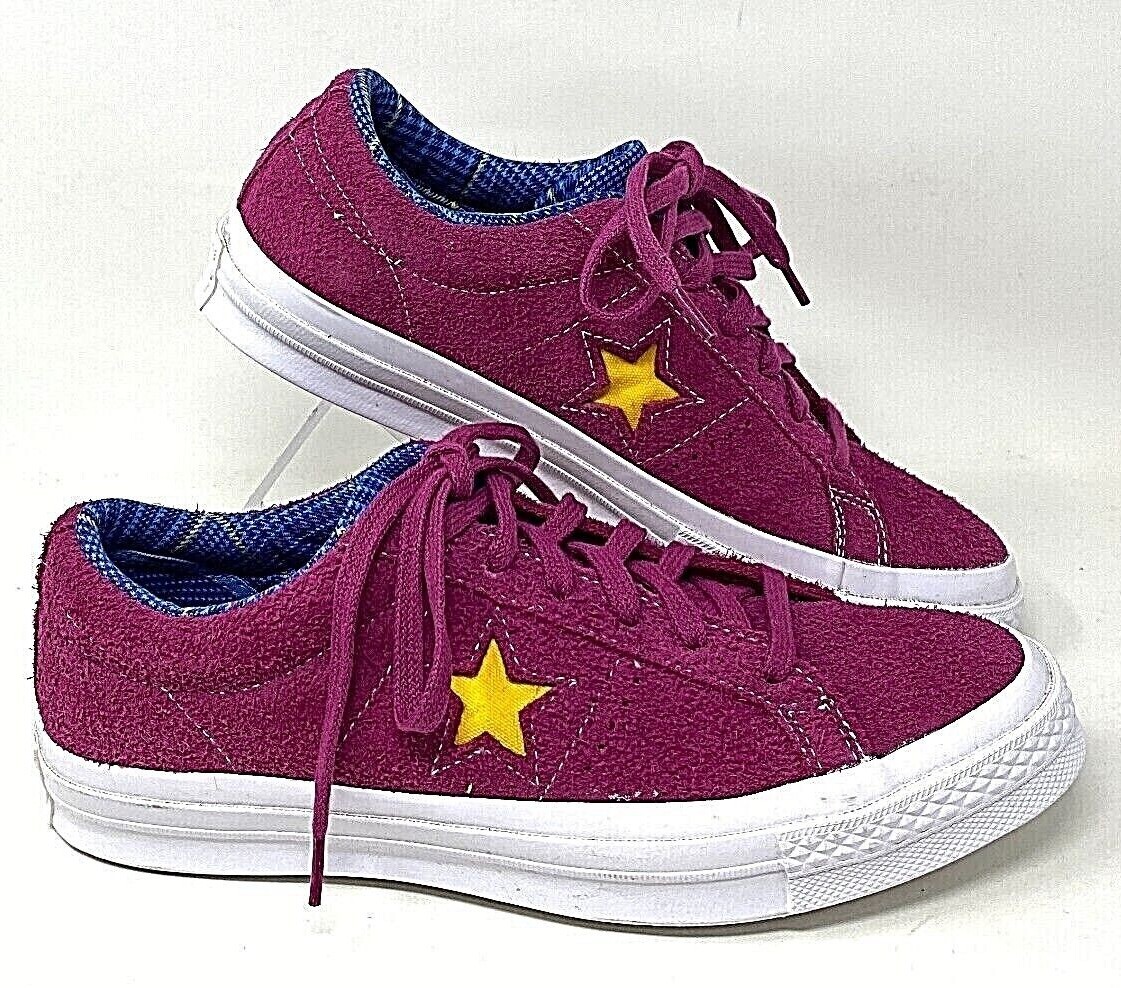 pink yellow and blue converse