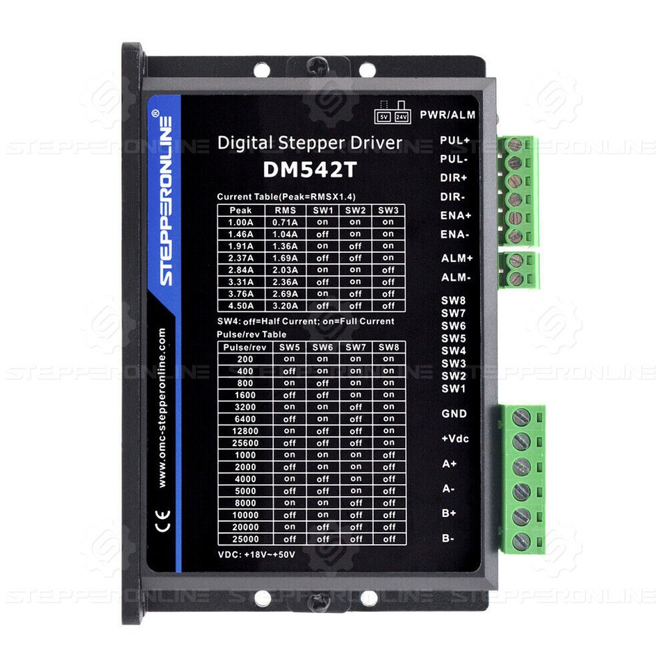3 Axis CNC Kit 425oz.in Nema 23 Stepper Motor & Stepper Driver & Power ...