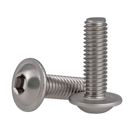 M3-M6 Flanged Button Head Socket Screws A2 Stainless Steel Dome Allen Hex Bolts - Picture 6 of 7