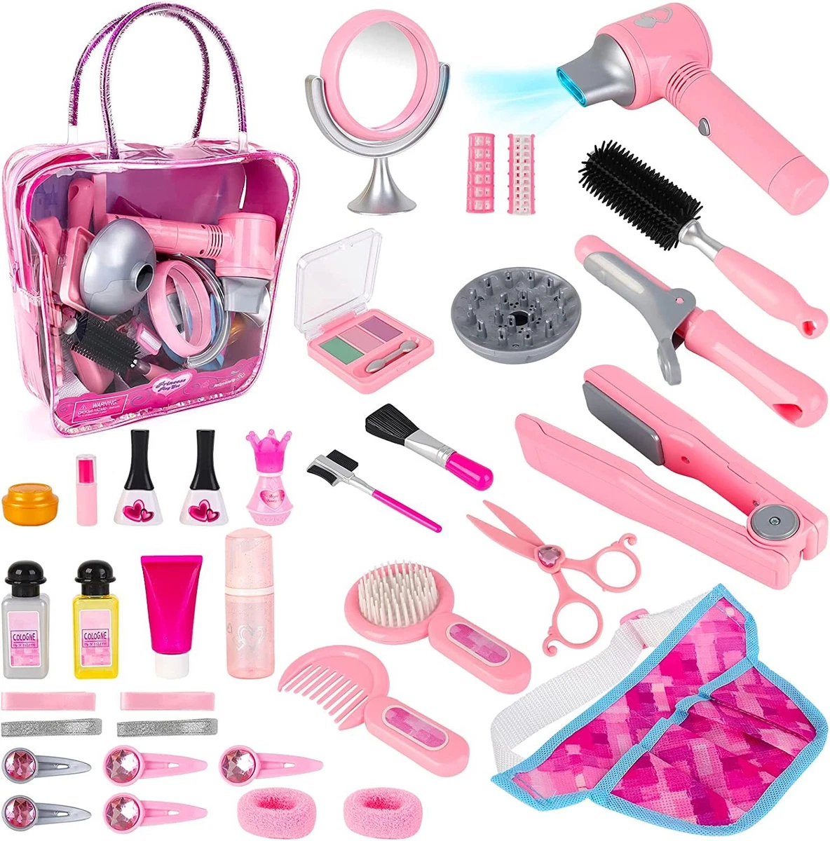 Pretend Makeup Set Hairdressing Barber Shop Beauty Role Playset