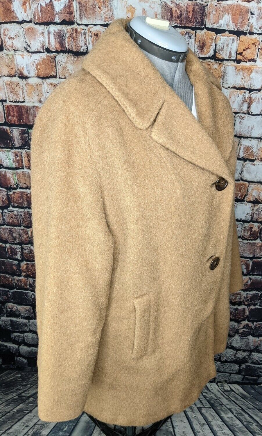 VINTAGE REAL GENUINE Camel Hair Coat Jacket Engla… - image 4