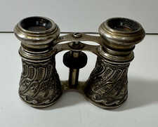 Antique Silver Tone Opera Glasses Binoculars 1940s Made in Occupied Japan