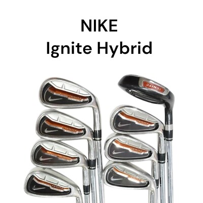 [NIKE] Ignite Hybrid Iron Set 8pcs 3-4-5-6-7-8-9-PW Steel Shaft Flex Uni  (SR)