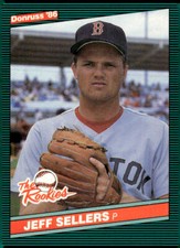 1986 Donruss The Rookies #29 Jeff Sellers Boston Red Sox