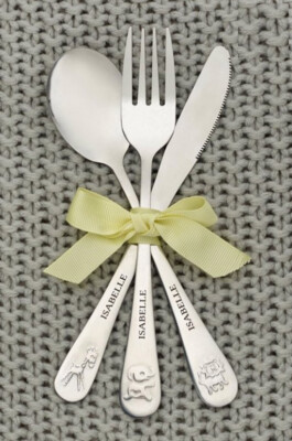 christening cutlery set