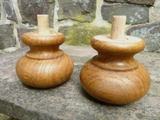 Large Furniture Feet, Oak Treated 2 Piece/1 Pair.
