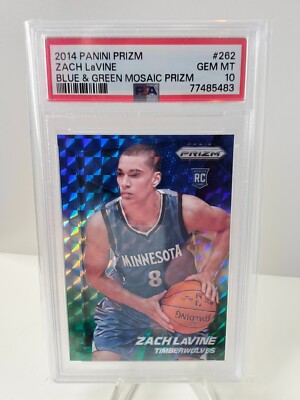 Zach LaVine 2014-15 Panini Prizm #262 blue green mosaic RC Timberwolves