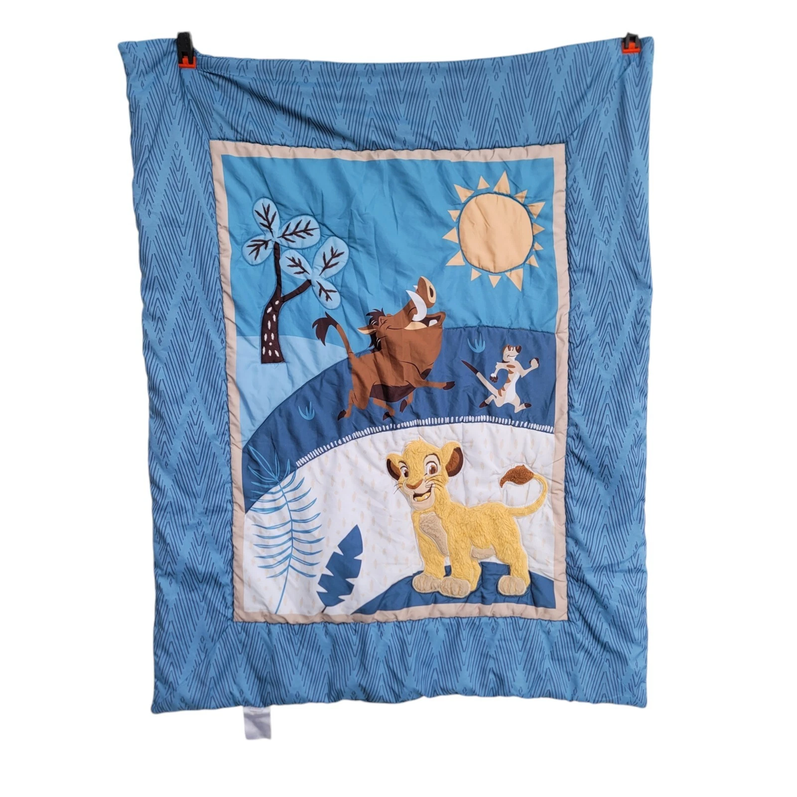 Lambs & Ivy Lion King Adventure Baby Crib Blue Comforter