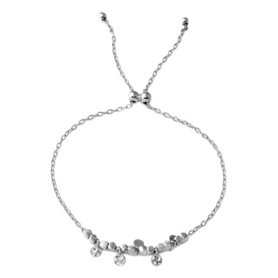 Sterlingsilber Kreis Reifen Mit Lang Confetti Lasso Armband