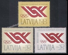 Latvia 1991 MNH 3v, Olympics Committee Rings Sports Games