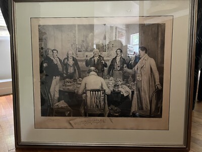Signed Framed Walter Dendy Sadler, ''For He's A Jolly Good Fellow'', 35.5''x30.5''