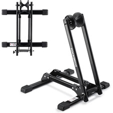 ROCKBROS Cavalletto Bici Pieghevole Acciaio al Carbonio Interasse Posteriore per 24-27,5”
