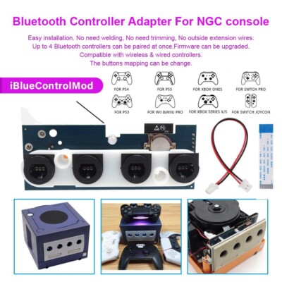 iBlueControlMod Wireless Controller Internal Adapter For GameCube Console NGC