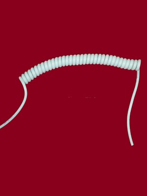 2-ADRIG 1,5 qm WEISS GEWENDELT LSZH STROMKABEL, 250 mm (10'') SPULENLÄNGE #