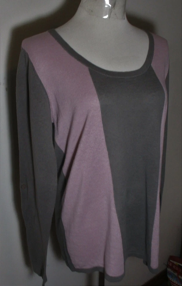 HORNY TOAD Taupe Mauve 长袖亚麻上衣 L 码 — 第 3/4 张图片