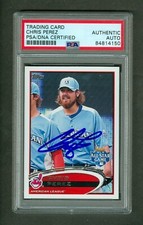 Chris Perez 2012 Topps Update All Star US 200 PSA/DNA Encased Autograph