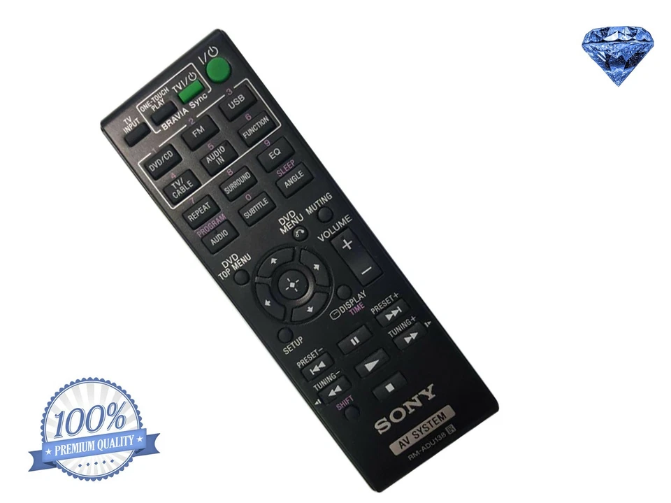 NEW Replace Remote RM-ADU138 for Sony AV System DAV-TZ140 HBD-TZ130 HBD-TZ140 - Image 4 of 4