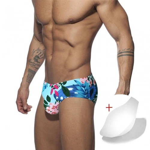 Gepolsterte Herren-Badehose Mit Hebetasche Und Schnell Trocknender Push-Up - Bild 13 von 30