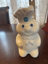 Pillsbury Doughboy Poppin' Fresh Ceramic Piggy Bank With Stopper Vintage 1988 8”