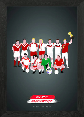 Legenden in Rot und Wei� // Echte L Framed Wall Art Poster Canvas Print Picture